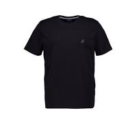 OLYMP Casual Relaxed Fit T-Shirt Rundhals schwarz, Einfarbig
