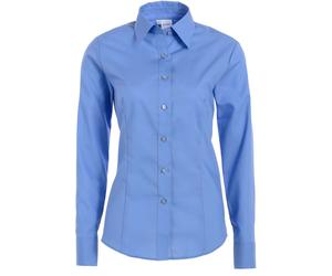 OLYMP Tendenz Regular Fit Bluse blau, Einfarbig