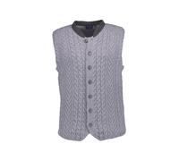 OLYMP Casual Regular Fit Strickweste silbergrau, Zopfmuster