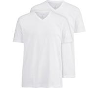 OLYP T-Shirt Regular Fit V-Hals 2Pack Weiß M