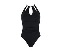 Olympia Badeanzug Unifarben Einteiler mit Neckholder Cut-Out Softschalen tiefer Rücken