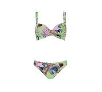 Olympia Bikini Blumenmuster Multicolor Zweiteiler Set mit Bügel verstellbare breite Träger schmaler Slip