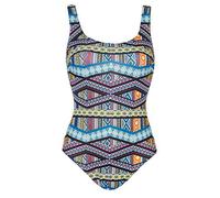 Olympia Damen Badeanzug Happiness mit Softschalen, Mehrfarbig (schwarz/Multicolor 910), 46C, Farbe:Mehrfarbig (schwarz/Multicolor 910), Größe:42E