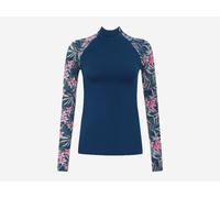 Olympia Damen Sweatshirt Blumenshirt nachtblau/pink 40