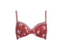 Olympia Mix&Match Bikini Top Unifarben Oberteil mit Softschalen Bügel verstellbare schmale Träger Palmenmotiv