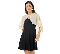 olyrjie Weiche Chiffon-Spitze-Schals für Abendkleid, Hochzeit, Umhang für Frauen, Chiffon Champagner, Einheitsgröße