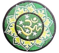 Om Hippie Aufnäher Patches für Jacken Jeans Kleidung Bügelbilder Flicken Iron on Patches Aufnäher Applikation Aufbügler zum aufbügeln "7,5 cm Om Hippie "