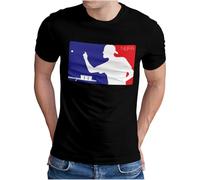 OM3® Beer-Pong-League T-Shirt - Herren - Trinkspiel Logo Champion Bier Party - Schwarz, M