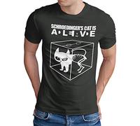 OM3® - Big Bang - Schroedingers Cat WS - T-Shirt - Herren - Sheldon Katze - Dark Grey, 3XL