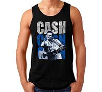OM3® Cash-Cash-Cash Tank Top Shirt - Herren - Country Music Johnny Vintage - Schwarz, XL