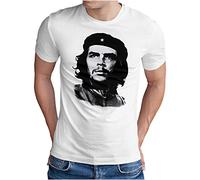 OM3® Che Guevara T-Shirt - Herren - Viva La Revolution Kuba Guerrilla - Weiß, 3XL