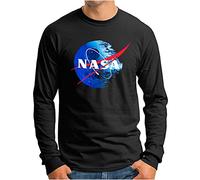 OM3® NASA-Empire Langarm Shirt - Herren - Death Star Todesstern Weltraum Film Fan - Schwarz, XL