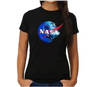 OM3® NASA-Empire T-Shirt - Damen - Death Star Todesstern Weltraum Film Fan - XL, Schwarz
