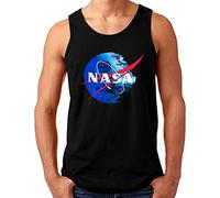 OM3® NASA-Empire Tank Top Shirt - Herren - Death Star Todesstern Weltraum Film Fan - Schwarz, 4XL