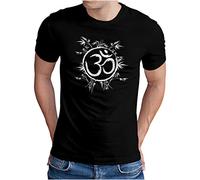 OM3® OM-Symbol-Bamboo T-Shirt - Herren - Yoga Buddha Sign Logo Budda Relax - Schwarz, M