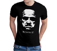 OM3® Respect Pate T-Shirt - Herren - Mafia The Godfather New York Gangster - Schwarz, M