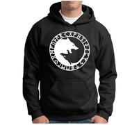 OM3® Runen-Yin-Yang-Wölfe Hoodie - Herren - Vikings Odin's Wolves Wikinger Symbol Geri und Freki Warrior - Kapuzen-Pullover Schwarz, 3XL