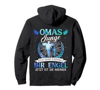 Omas Junge ich war einmal Ihr Engel jetzt ist sie meiner Pullover Hoodie, Unisex für Erwachsene, Schwarz, M