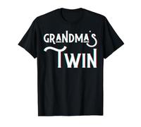 Omas Zwilling Lustige Oma Mädchen Jungen Sohn Mädchen Junge Zwillinge Preisgünstiges Grafik-T-Shirt, Herren, Schwarz, L