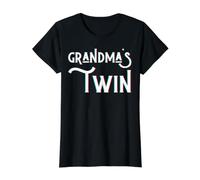 Omas Zwilling Lustige Oma Mädchen Jungen Sohn Mädchen Junge Zwillinge Preisgünstiges Grafik-T-Shirt, Damen, Schwarz, L