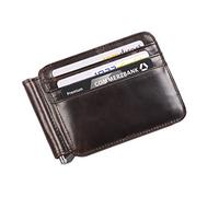 OMBÙ | Edle Geldbörse mit GELDKLAMMER + 12 Fächer für Kreditkarten - Kreditkartenetui für Herren mit RFID-Schutz aus feinstem Leder und Edler Optik | Geldbörse mit Geldscheinklammer | Männergeschenk