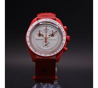 OMEGA x Swatch MoonSwatch Mission to Mars Straußenleder SO33R100C