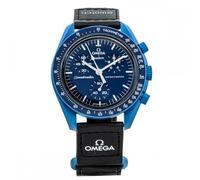 Omega x Swatch SO33N100 Mond Swatch Mission to Neptune Speedmaster, Blau, Blau, Modern