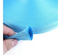 OMEVU 2/5/10 m 25 mm Doppellagiges hohles Polyester-Gurtband, reflektierendes Streifen-Schlauchband zum Nähen von Gürtel, Taschengurten