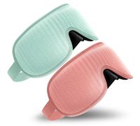 Omnirelexx® 2er Set - Atmungsaktive 3D Schlafmaske inkl. Reisebeutel (Rosa/Türkis) 2 St