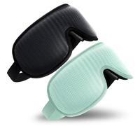 Omnirelexx® 2er Set - Atmungsaktive 3D Schlafmaske inkl. Reisebeutel (Schwarz/Türkis) 2 St
