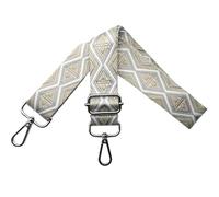 Omxyinma Verstellbarer Schultergurt für Taschen Taschengurte zum Wechseln, Umhängegurt für Taschen, Schulterriemen 3.8cm Breite mit Silber Karabiner Taschenband für Damen Handtaschen, Grau, M2