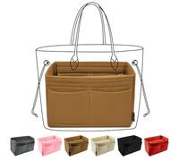 OMYSTYLE FASHION börse Organizer Einsatz, Handtasche & Tote Organizer, perfekt für Speedy Neverfull und mehr,braun,US XL (EU 2XL)