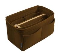 OMYSTYLE Handtaschen-Organizer-Einsatz, Filz-Einsatz in 5 Größen, Handtaschen-Trennwände für Geldbörse, kompatibel mit Longchamp, Neverful, Speedy und mehr, Braun, Slender Large