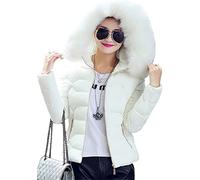 OMZIN Damen Solide Jacke Lässig Dicker Mantel Damen Herbst Winter Sweatshirt Schlank Hoodie Pullover Outwear Coats Mode Tops Weiß L