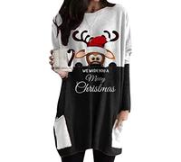 OMZIN Rundhals-Sweatshirts Damen Langarm-T-Shirts Frauen Übergroße Pullover Sweatshirt Casual Pullover Weißer schwarzer AFFE XL