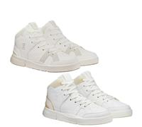 On The Roger Clubhouse Mid Women's Sneakers Shoes (White - Savannah, US Footwear Size System, Adult, Women, Numeric, Medium, 7)