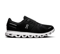 On - Women's Cloud 6 Wide - Sneaker, Gr. 43, schwarz (Black/White)