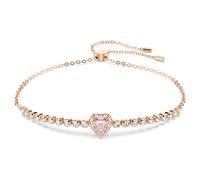 One Armband, Herz, Rosa, 18K Roségoldbeschichtet OS