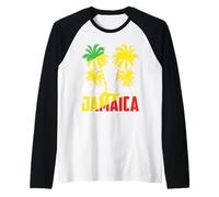 One Love Jamaica T-Shirt Rasta Reggae Music Caribbean Pride Raglan