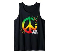 One Love Rasta Reggae Music Peace Sign Rastafari Roots T-Shirt Tank Top
