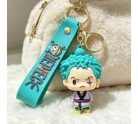 One Piece Anime Figur Schlüsselanhänger, Roronoa Zoro Schulanfang Saison Schlüsselanhänger Hängedekoration für Schultasche, Tragetasche, tägliche Schl