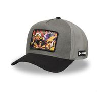 One Piece Cap für Damen und Herren, Trucker Luffy, verstellbar, mit Snapback, Grau / Schwarz, One size