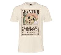 One Piece - Chopper Wanted Poster - T-Shirt Herren Damen und Jungen - Offizielles Anime T-Shirt aus Baumwolle - Belohnung 1.000 von Berry, T-Shirt Geschenkidee Fan, beige, Medium
