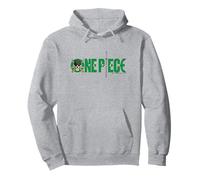 One Piece Einteiliges Roronoa Zoro Piratenjäger-Abzeichen Anime Pullover Hoodie Grau S