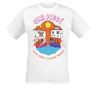 One Piece Going Merry X Marine Warship T-Shirt weiß in S