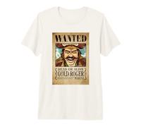 One Piece Gold Roger Pirate Wanted Poster Premium T-Shirt