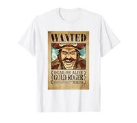 One Piece Gold Roger Pirate Wanted Poster T-Shirt