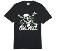 One Piece Green Doodle Jolly Roger Logo Comfort Colors Adult Heavyweight T-Shirt