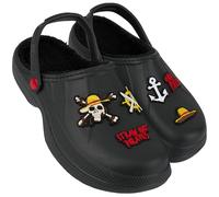 One Piece Hausschuhe Herren Clogs, Pantoffeln Sherpa Gefüttert, Warme Winter Gartenclogs Anime Geschenke für Männer Teenager
