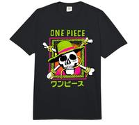 One Piece Jolly Roger Colourful Logo Comfort Colors Adult Heavyweight T-Shirt